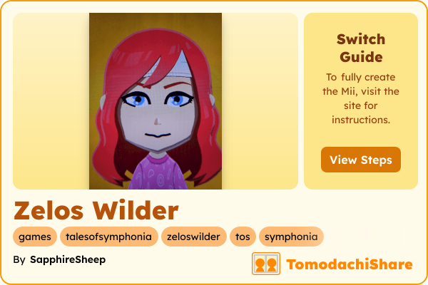 Zelos Wilder - TomodachiShare