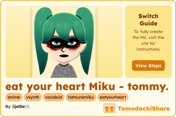 eat your heart Miku - tommy. - TomodachiShare