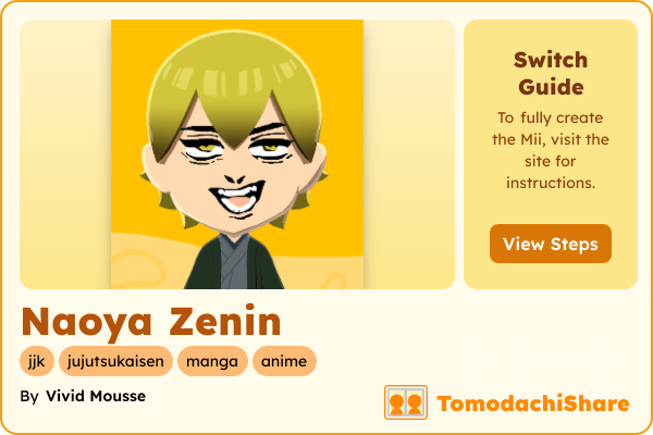 miiページ Naoya Zenin - TomodachiShare